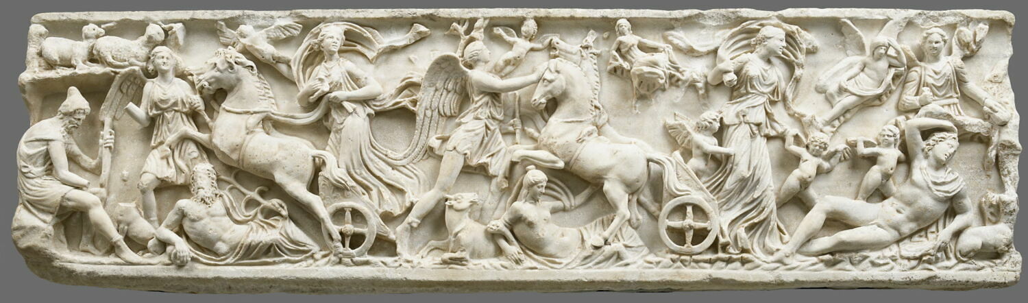 sarcophage, romain impérial

Date de création/fabrication : 1e quart IIIe s. ap. J.-C. (debut) (vers 210)