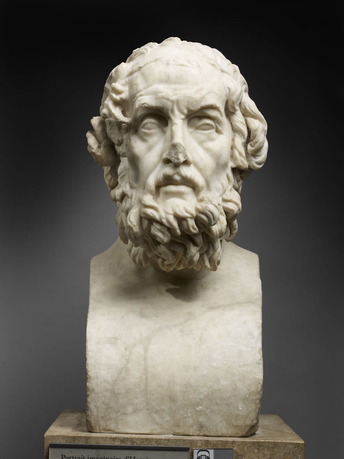 Portrait d'Homère, romain impérial

Date de création/fabrication : IIe s. ap. J.-C. (?) (100 - 200)
