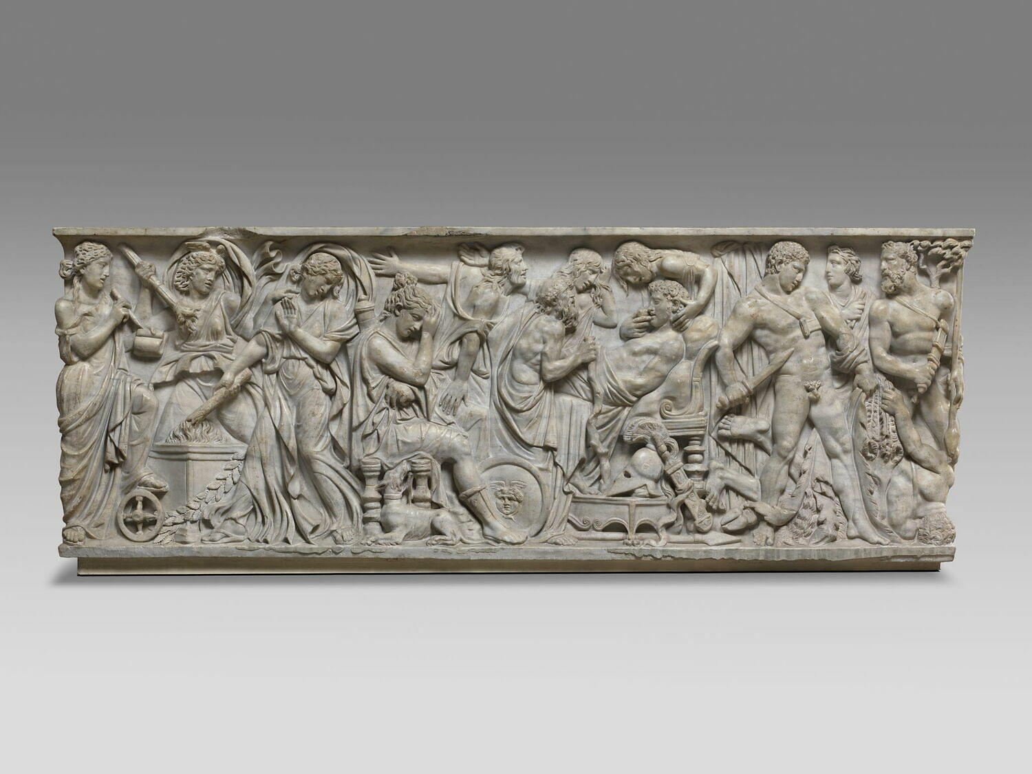 sarcophage, romain impérial

Date de création/fabrication : 4e quart IIe s. ap. J.-C. (debut) (vers 180)