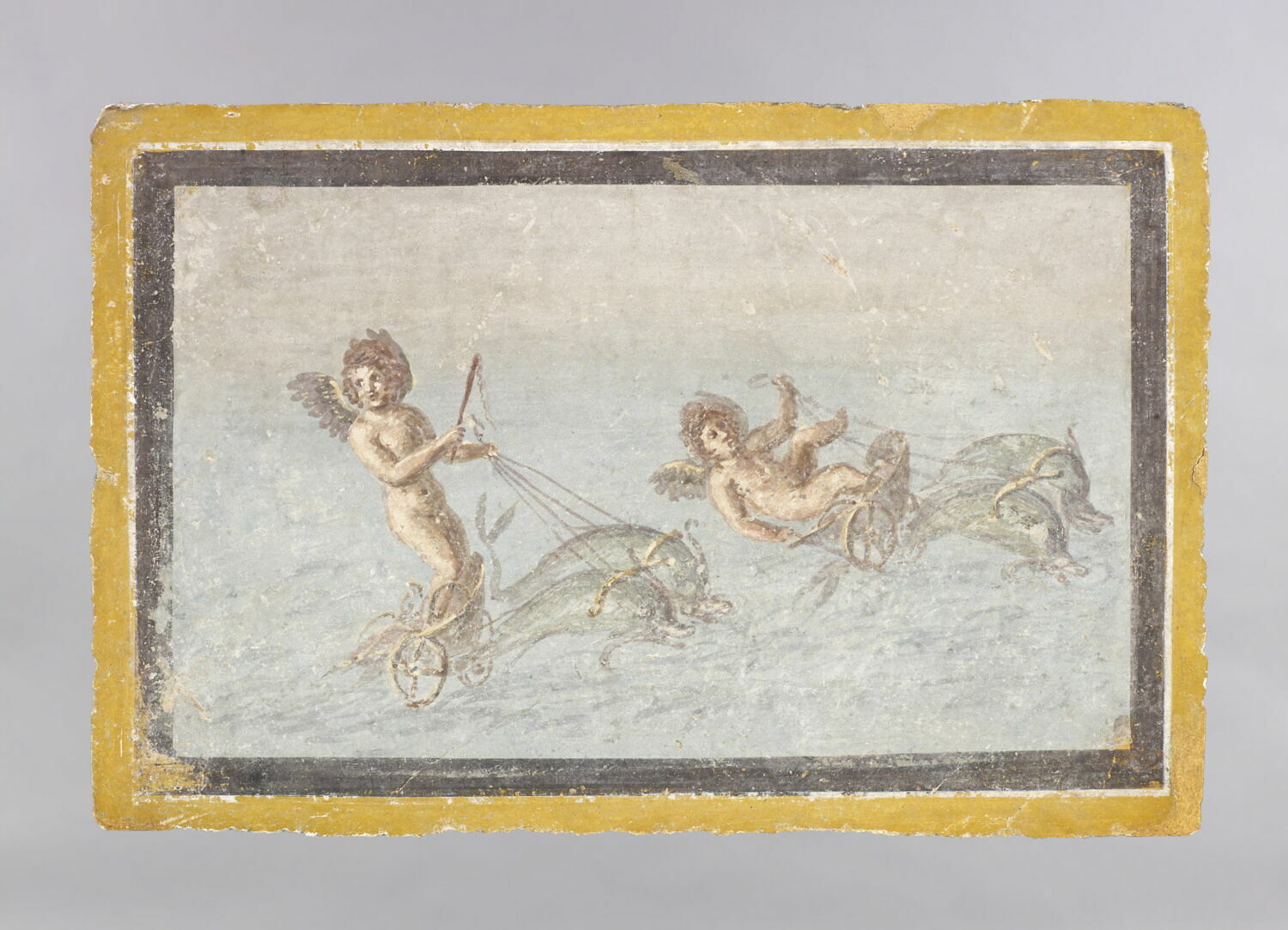 peinture murale, romain impérial ; 4e style

Date de création/fabrication : 2e moitié Ie s. ap. J.-C. (62 - 79)