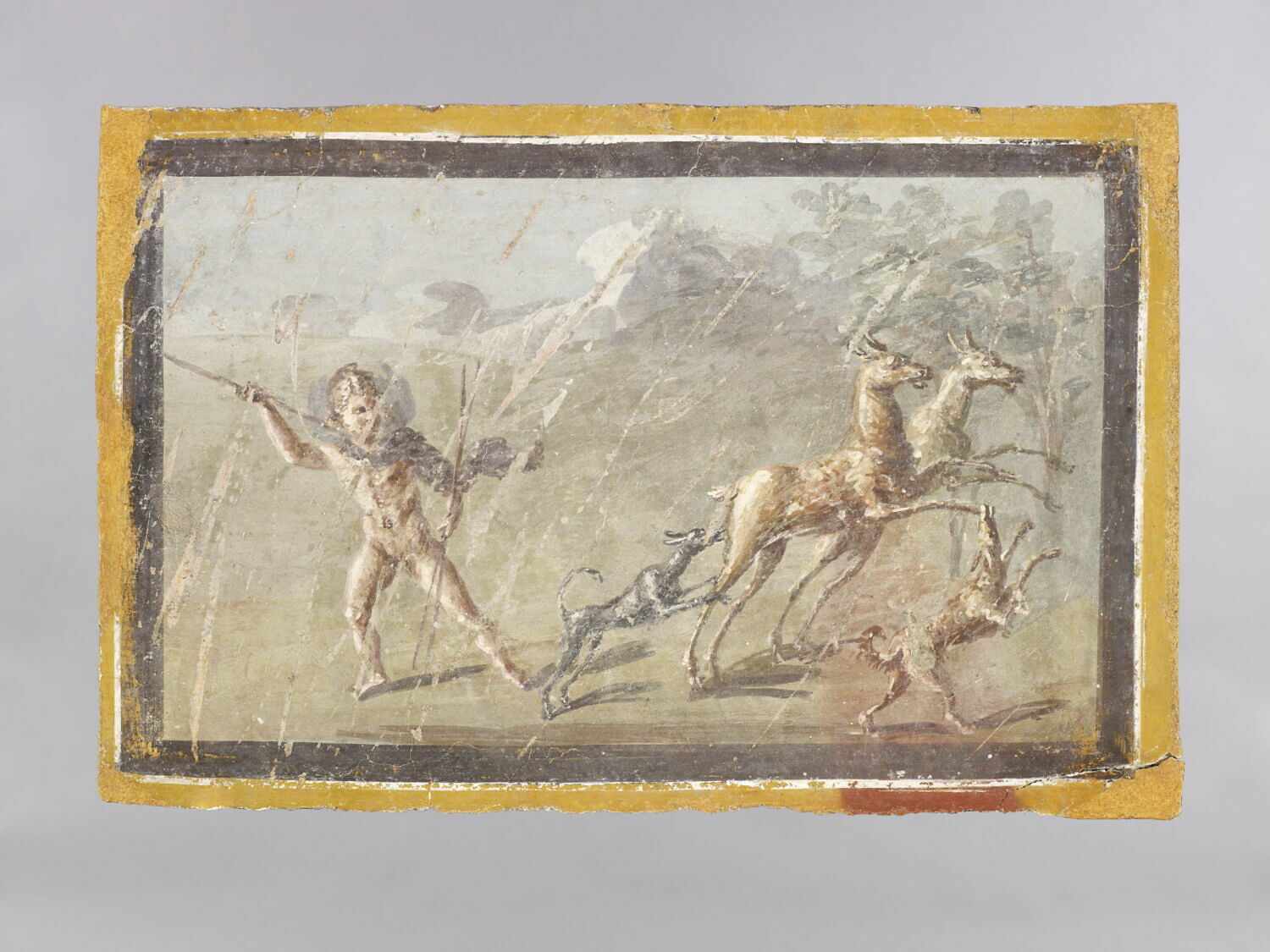 peinture murale, romain impérial ; 4e style

Date de création/fabrication : 2e moitié Ie s. ap. J.-C. (62 - 79)