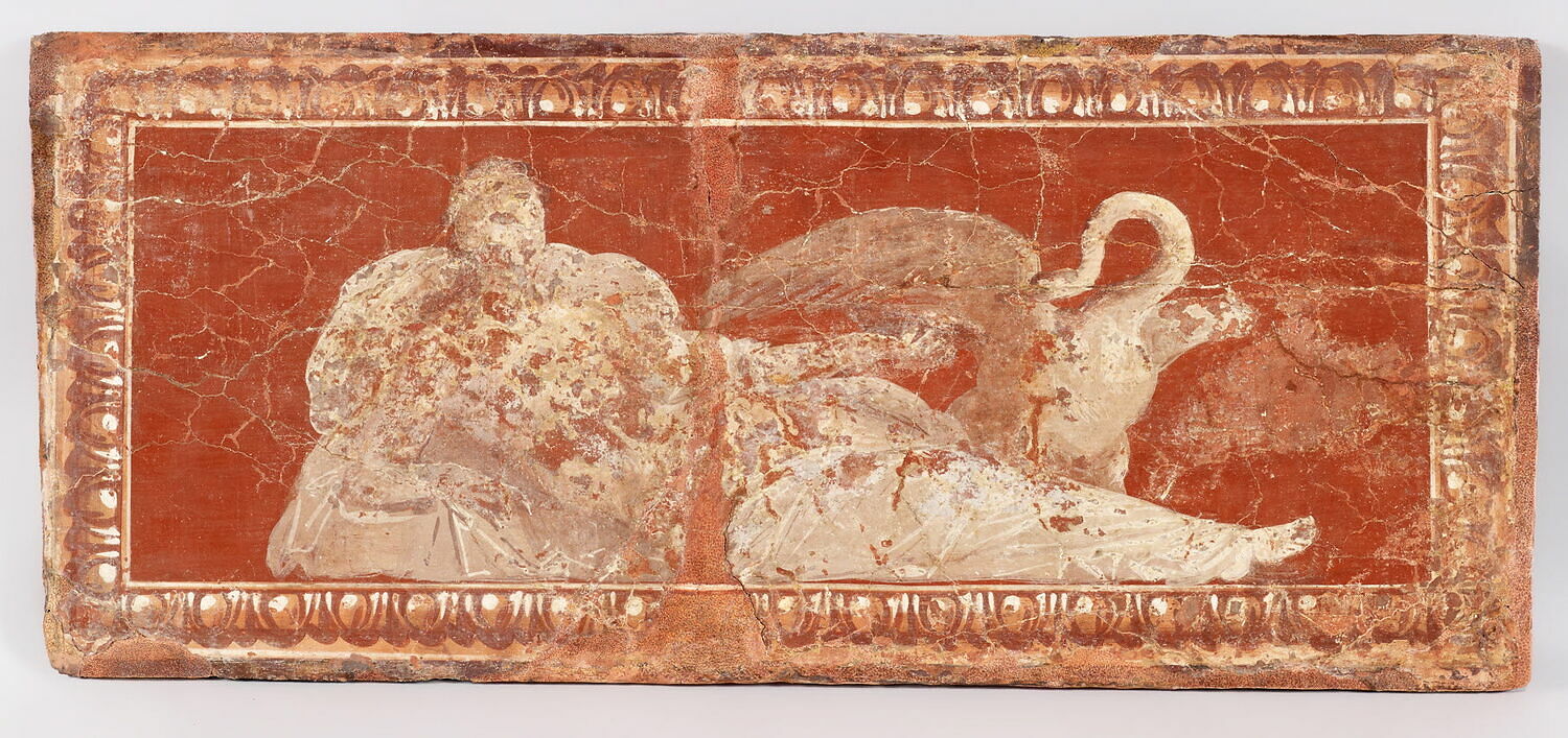 peinture murale, romain impérial

Date de création/fabrication : 2e moitié Ie s. ap. J.-C. (la bordure est moderne ) (62 - 79)