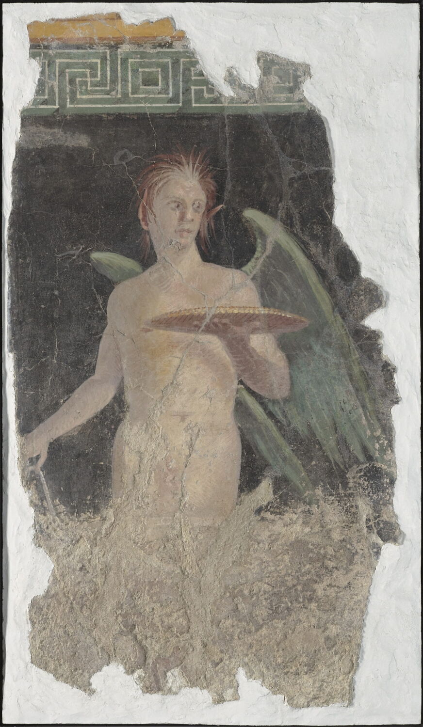 peinture murale, romain républicain ; 2e style

Date de création/fabrication : 3e quart Ie s. av. J.-C. (-50 - -40)