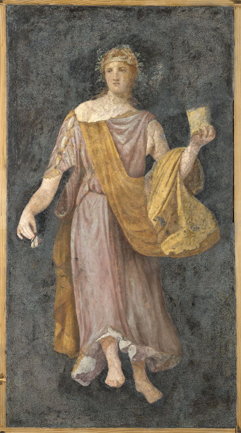 peinture murale, romain impérial ; époque moderne (?); époque contemporaine (?)

Date de création/fabrication : 4e quart Ie s. ap. J.-C. (?) (75 - 100)