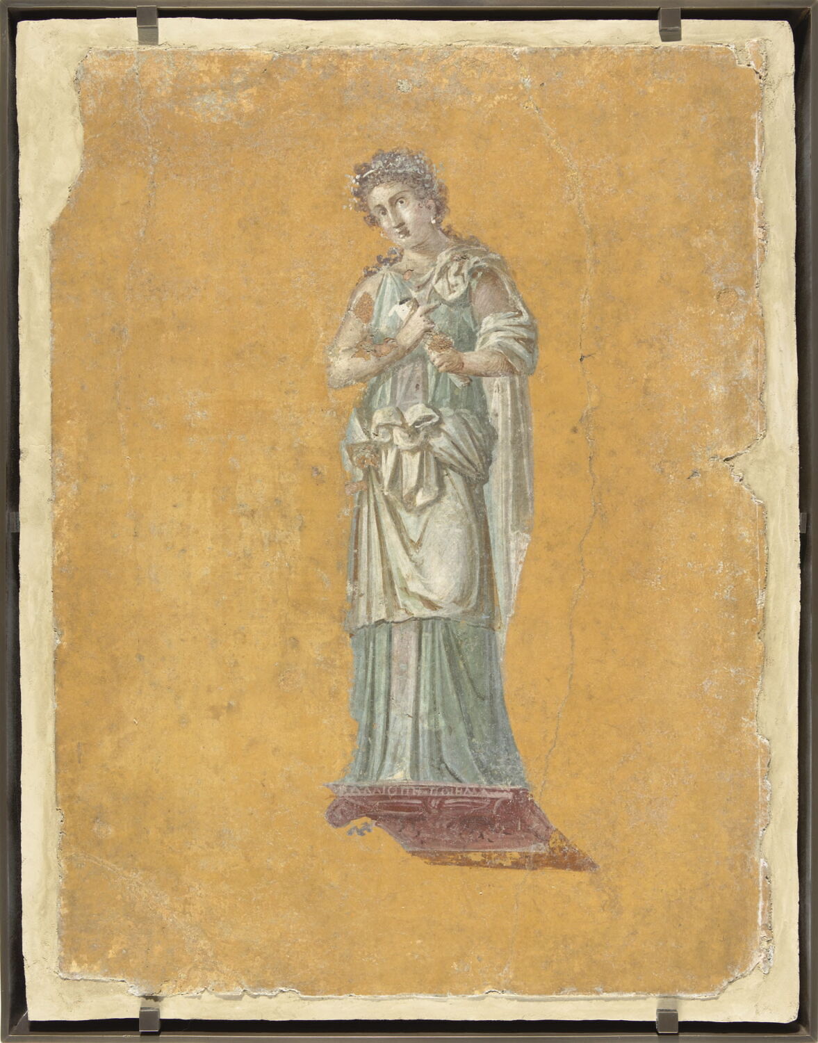 peinture murale, romain impérial ; 4e style

Date de création/fabrication : Ie s. ap. J.-C. (62 - 79)