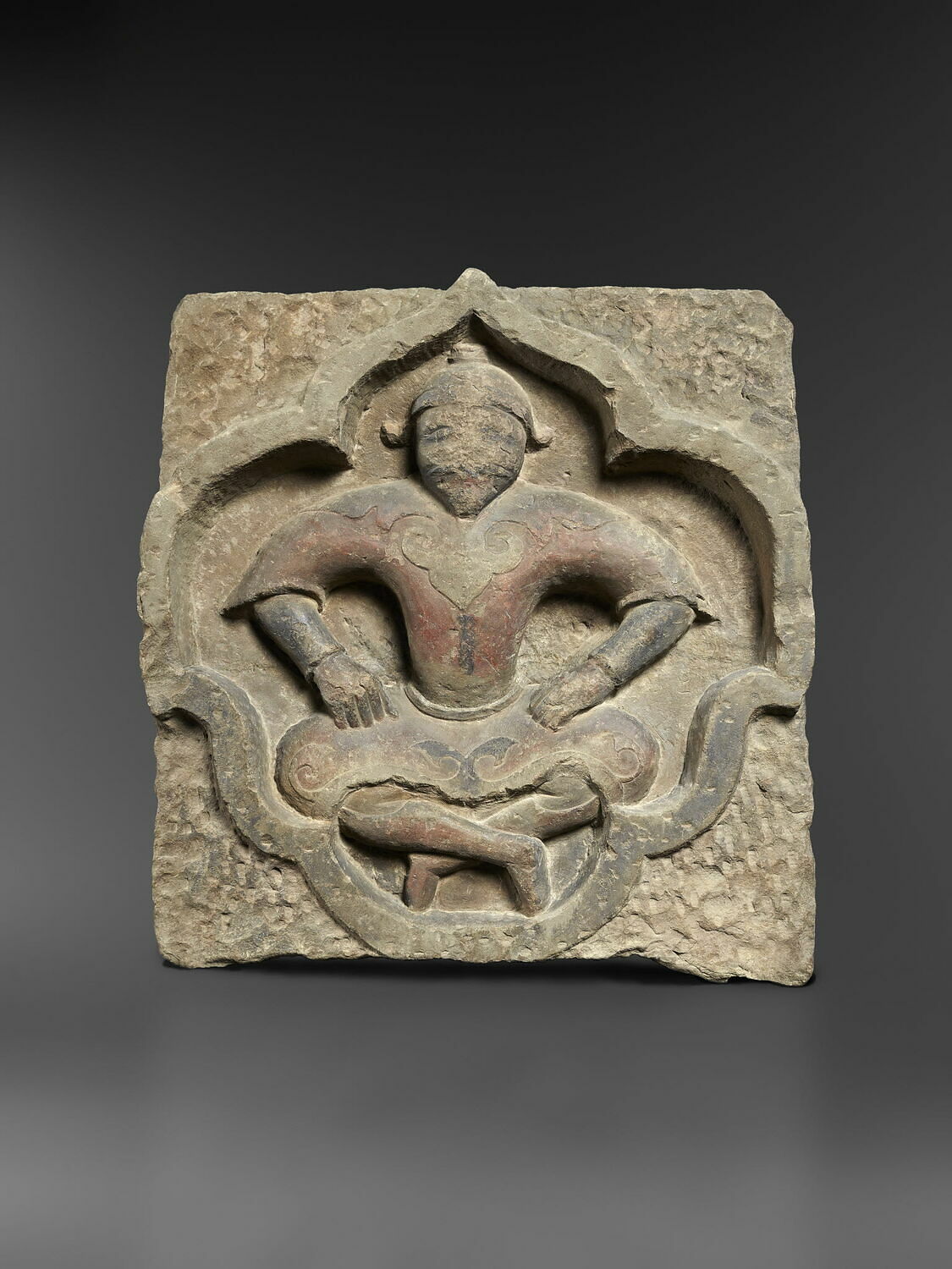 Médaillon au personnage assis, 2ème moitié du XIVe siècle ; XVe siècle (1350 - 1500)
