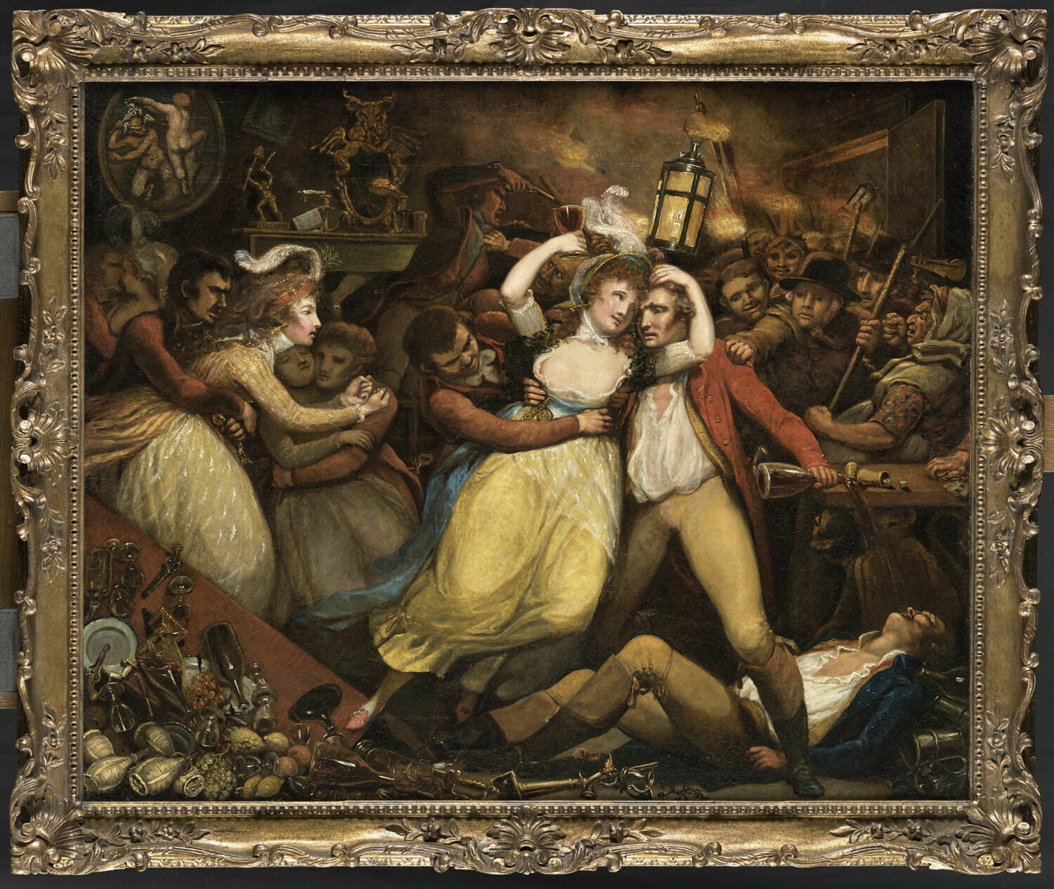 La dévergondée en partie de débauche avec ses compagnons, Northcote, James, Fin du XVIIIe siècle (vers 1796)