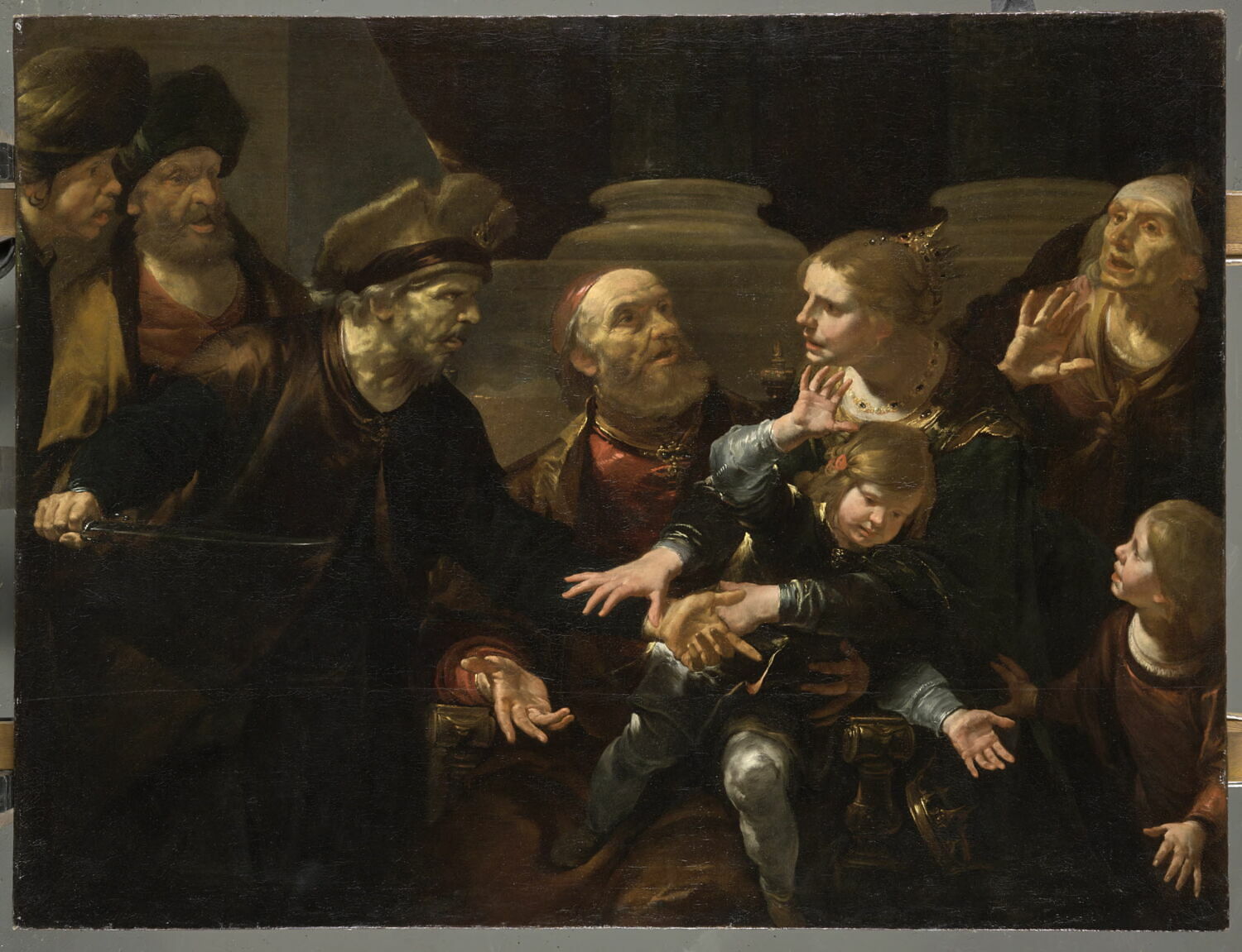 Joas sauvé de la persécution d'Athalie, Assereto, Gioacchino, 1e moitié du XVIIe siècle (1600 - 1650)