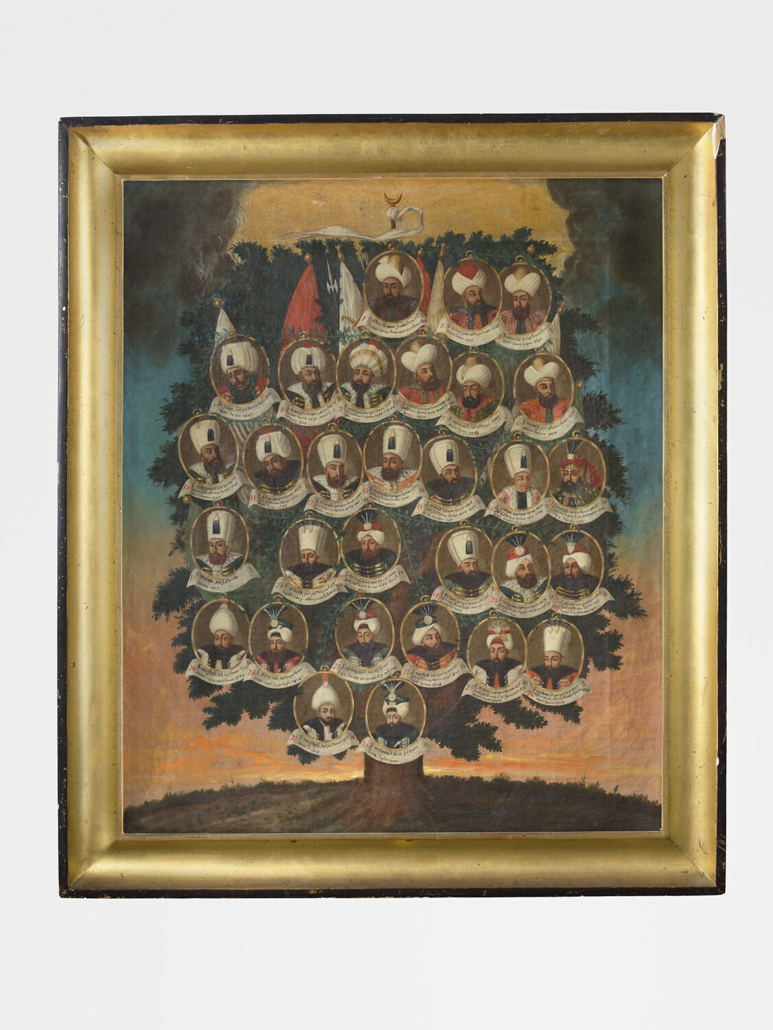 Arbre généalogique des trente premiers sultans ottomans Louvre
