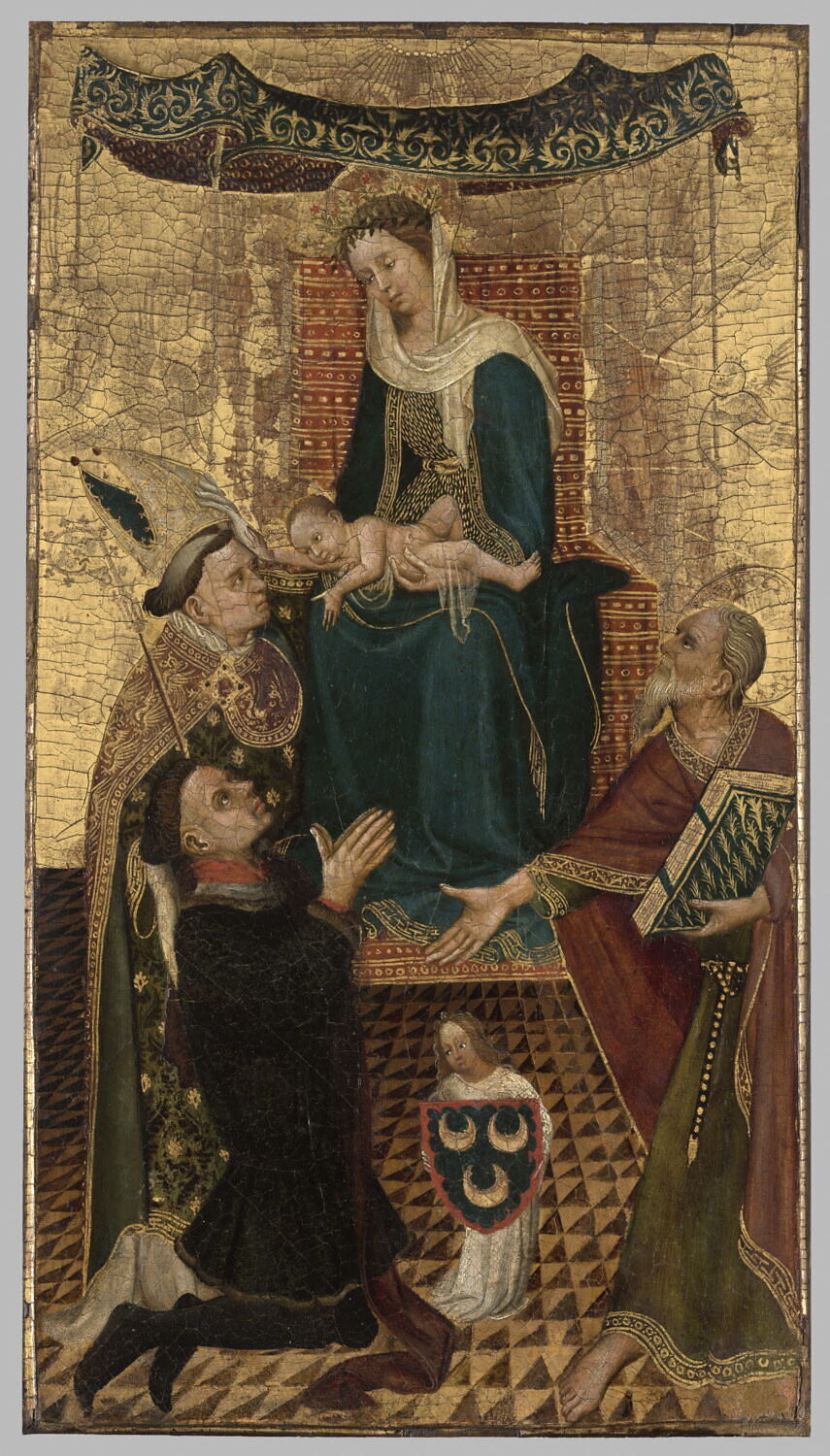 La Vierge à l'Enfant entourée de saints et d'un donateur, Anonyme, 1e moitié du XVe siècle (vers 1430)