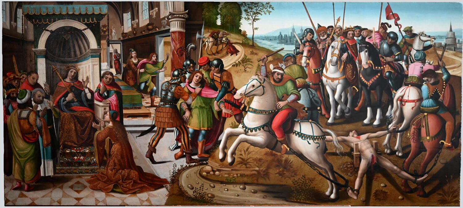 Scènes de la vie de Thésée et Hippolyte, Maître des cassoni Campana, XVIe siècle (vers 1520) (1500 - 1600)