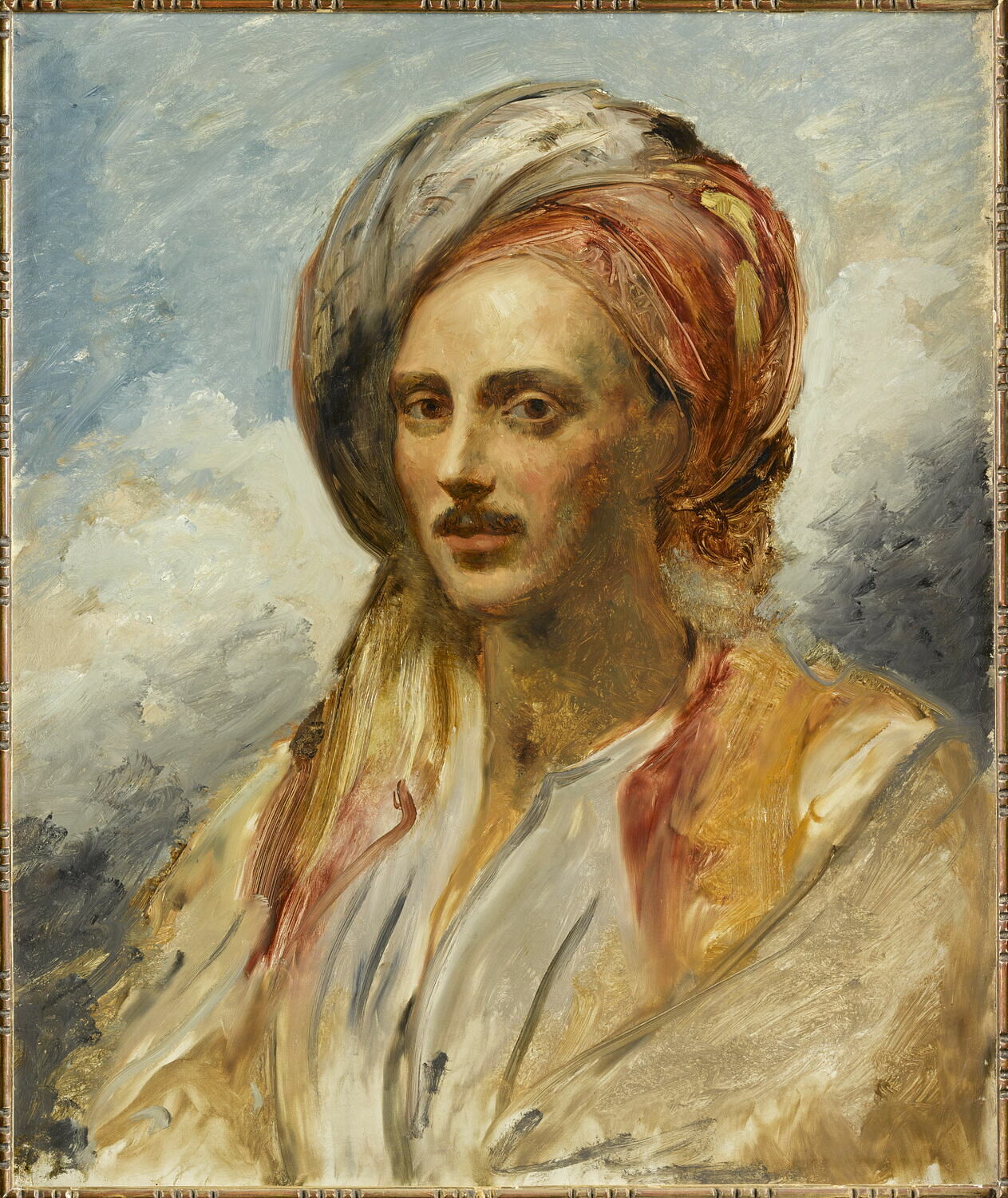 Portrait d'un Européen en costume oriental, Riesener, Léon, 1800 - 1900