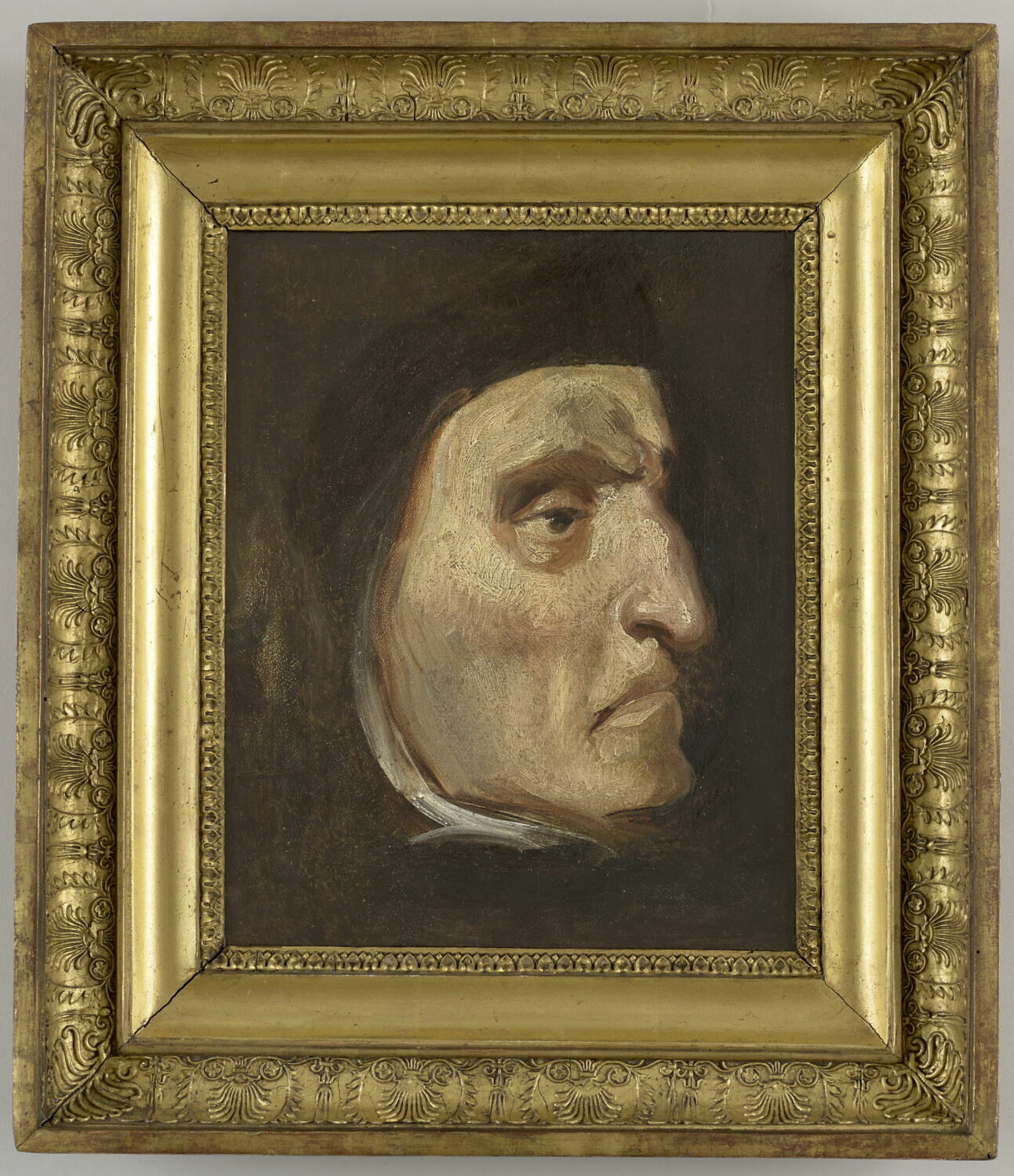Etude pour la tête de Dante, Delacroix, Eugène