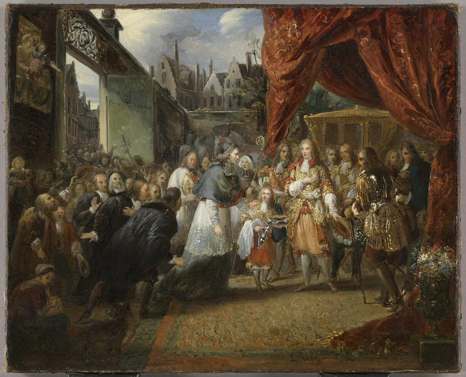 L'entrevue du duc de Bourgogne et de Fénelon à Cambrai, le 26 avril 1702, Isabey, Eugène, 2e quart du XIXe siècle (1830)