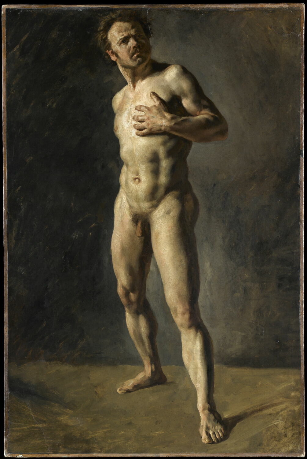 Étude d'homme nu, dit Le Polonais, Delacroix, Eugène, vers 1821 - 1822