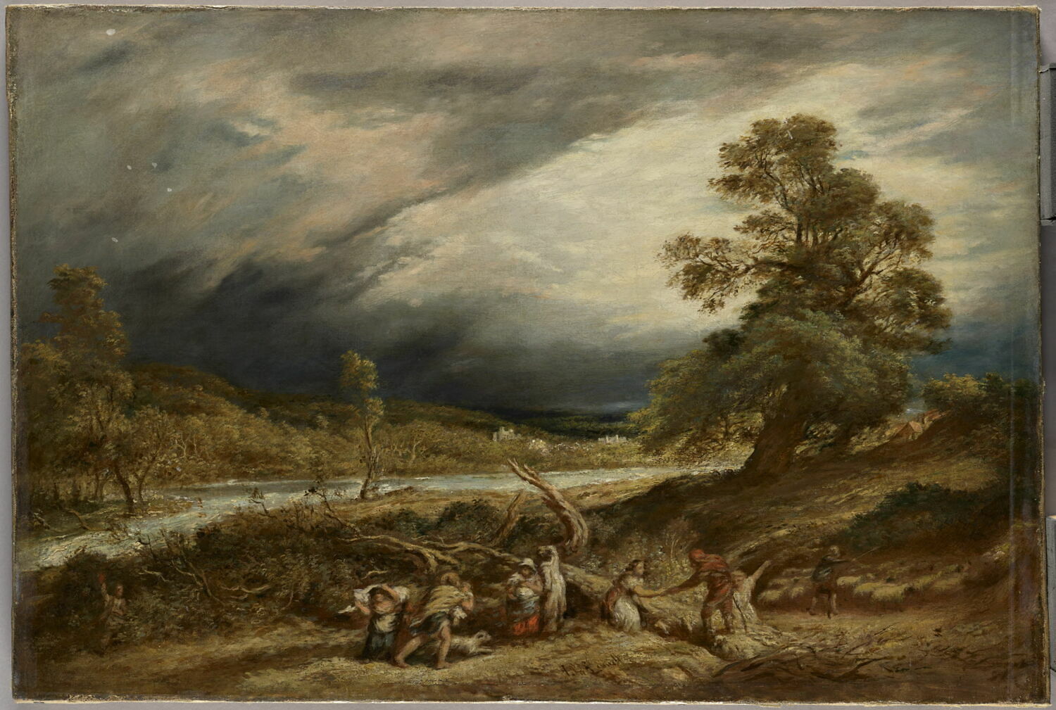 La crue de la rivière (The Rise of the River), Linnell, John, 3e quart du XIXe siècle (vers 1857)