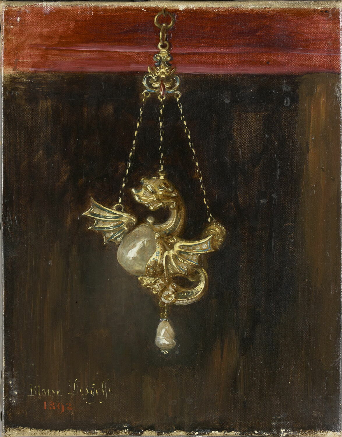 Pendentif au dragon ailé, Desgoffe, Blaise Alexandre, XIXe siècle (1892)