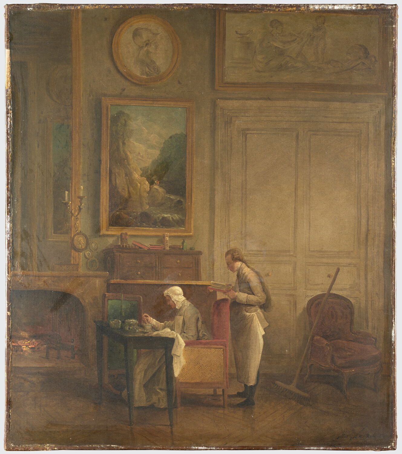 Le Déjeuner de Madame Geoffrin, Юбер Робер, третья четверть XVIII века (ок. 1773)
