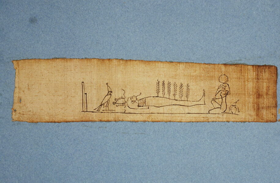 Étiquette De Défilement En Papyrus Avec Bords Roulés Et Arqués