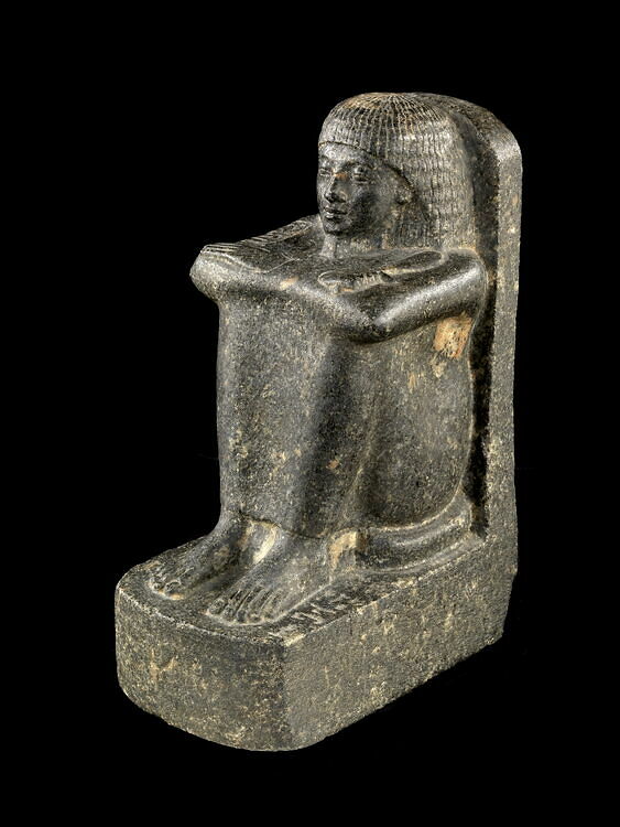 statue cube Louvre Collections