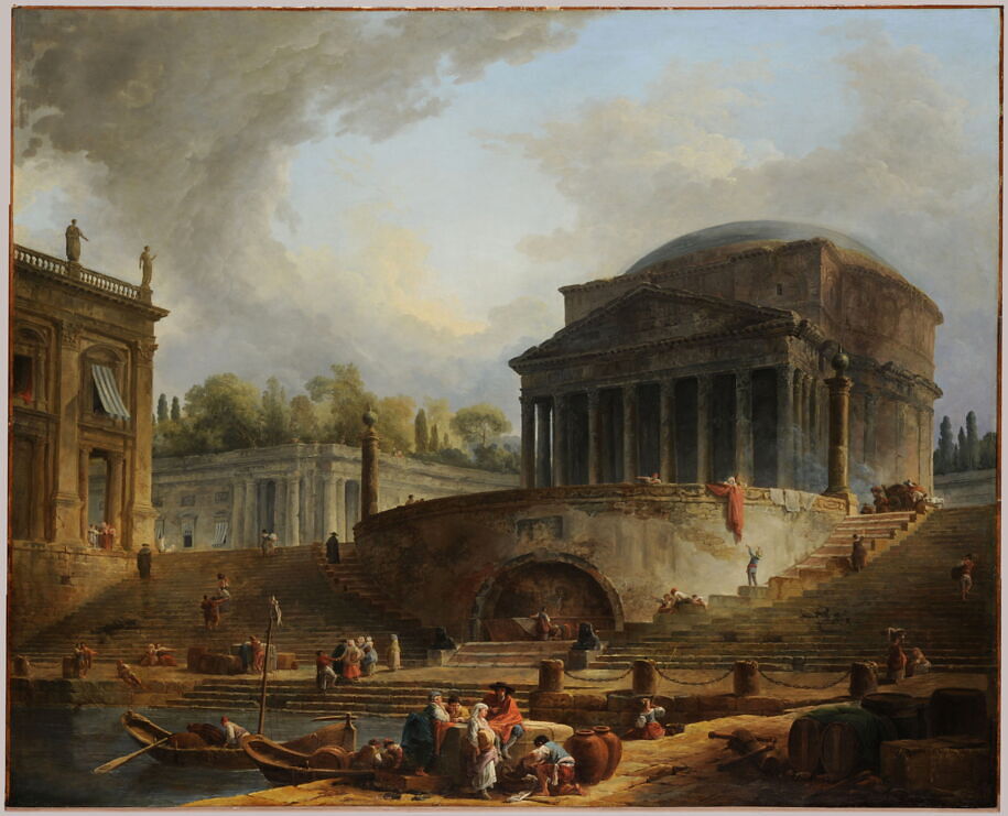 Vue du port de Ripetta, à Rome - Louvre site des collections