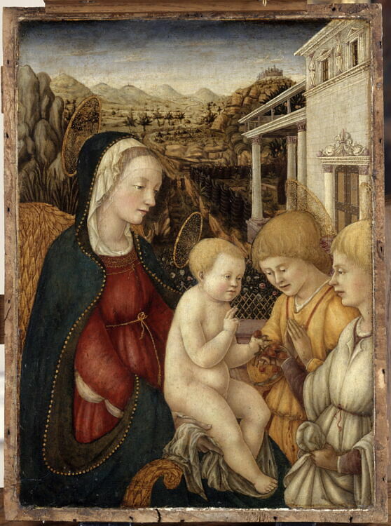Madonna and Child with Two Angels