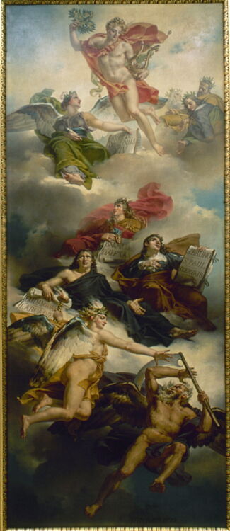 Triumph of French Painting: Apotheosis of Poussin, Le Sueur and Le Brun