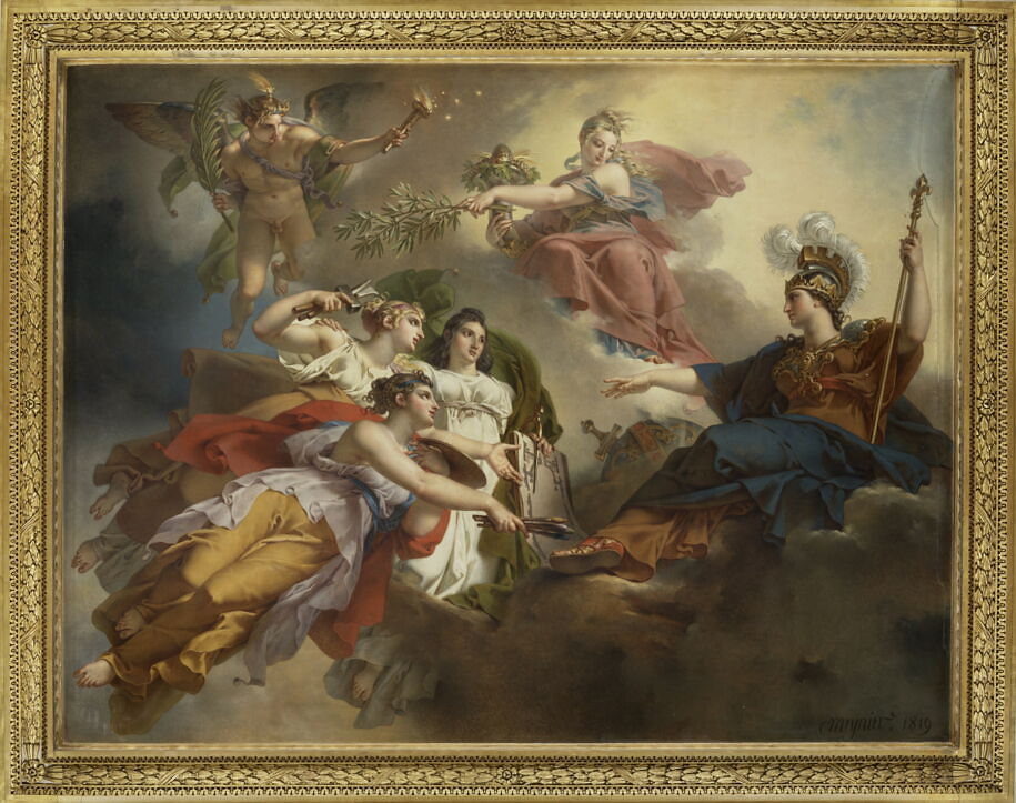 France, under the guise of Minerva, Protecting the Arts