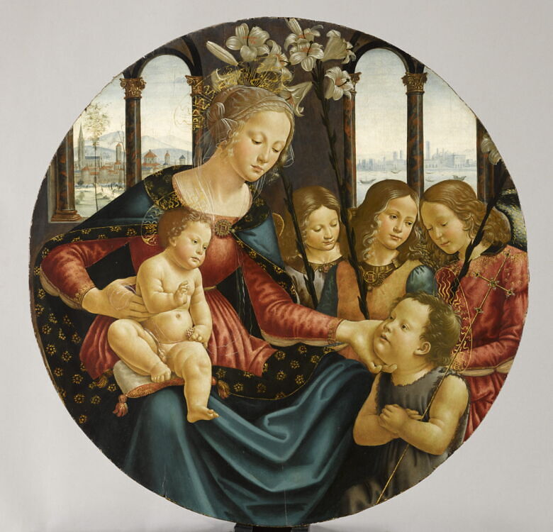 Madonna and Child with St. John the Baptist and Three Angels