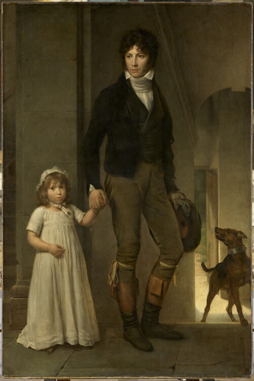 Jean-Baptist Isabey, Miniaturist, with his Daughter