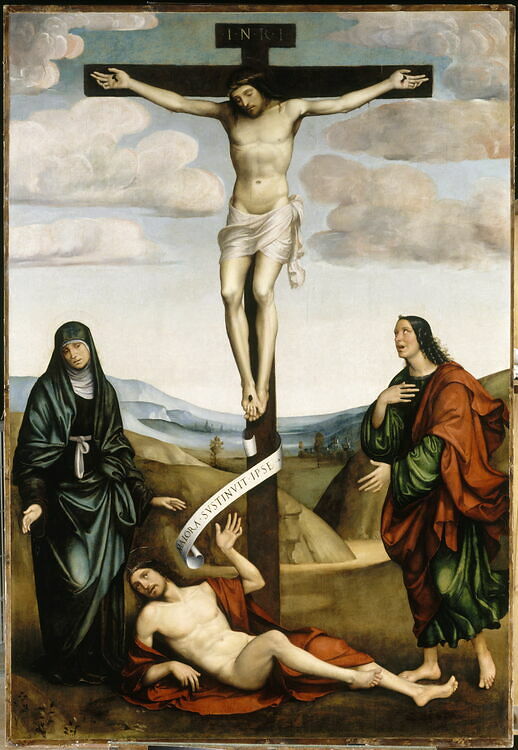 Calvary with St. Job at the Foot of the Cross