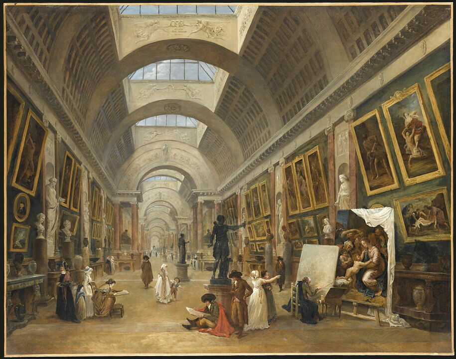 Projet d'aménagement de la Grande Galerie du Louvre, vers 1796