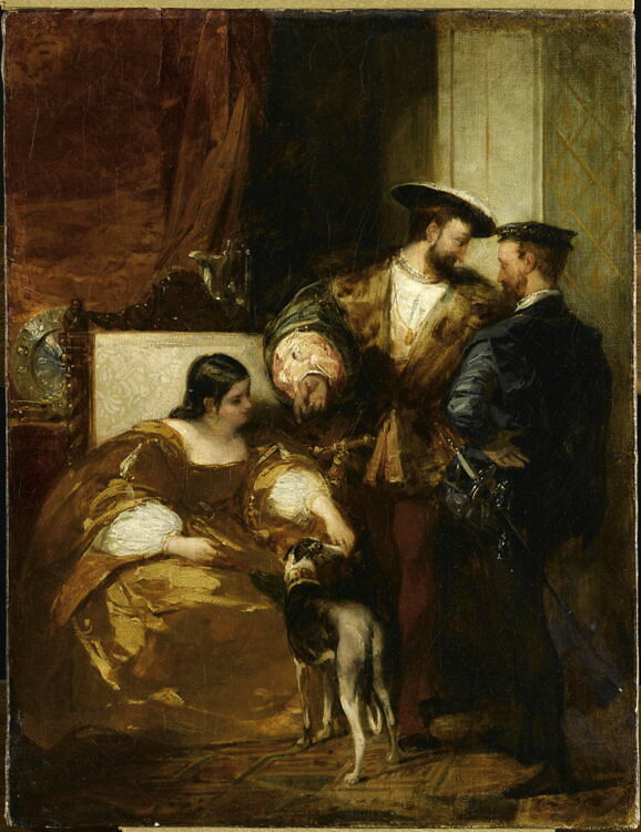 François Ier, Charles Quint et la duchesse d'Étampes by Richard Parkes Bonington