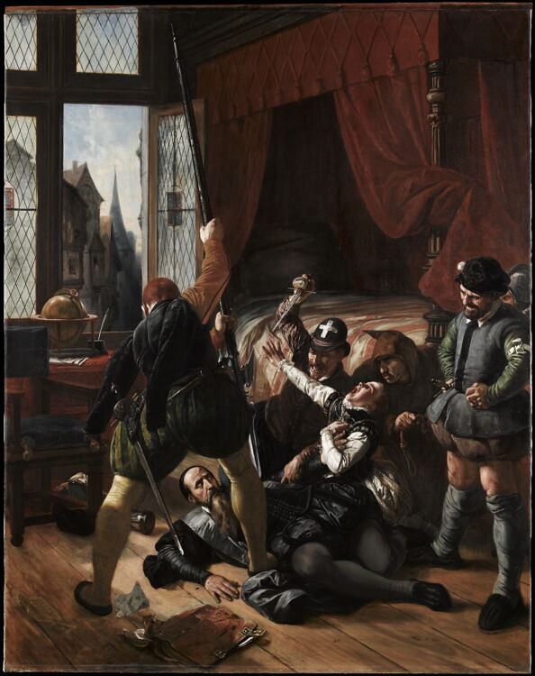 Scène de la saint-Barthélemy by Joseph-Nicolas Robert-Fleury