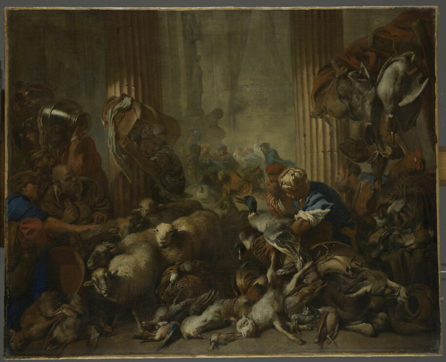 Le Christ chassant les marchands du temple Louvre Collections