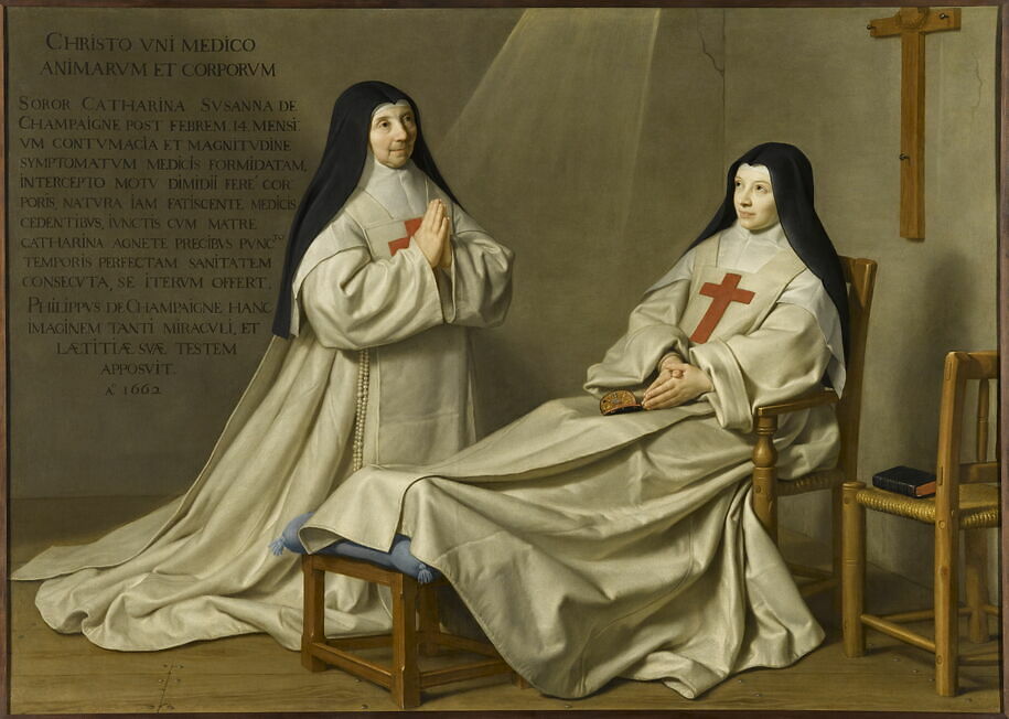 Mother Catherine-Agnès Arnault and Sister Catherine de Sainte Suzanne de Champaigne