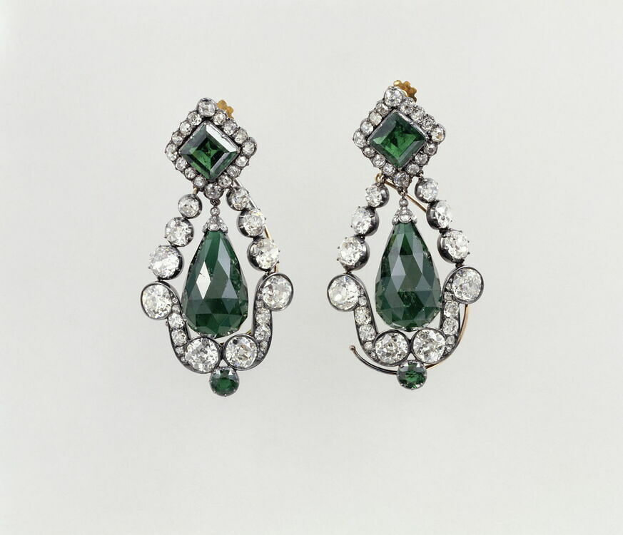 Parure Collier Et Boucles D'oreilles En Argent Sterling Style Art Nouveau - Occasion Vintage