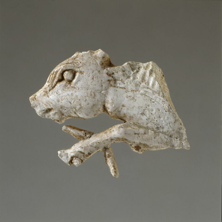 Plaque fragment: cow head
