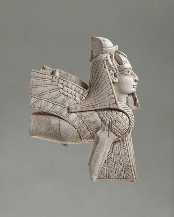 Plaque fragment: Egyptian-styled sphinx