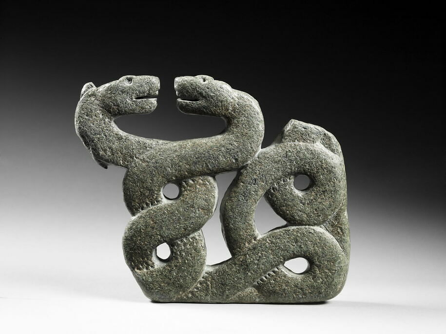 Fragment of a plaque with intertwined serpents