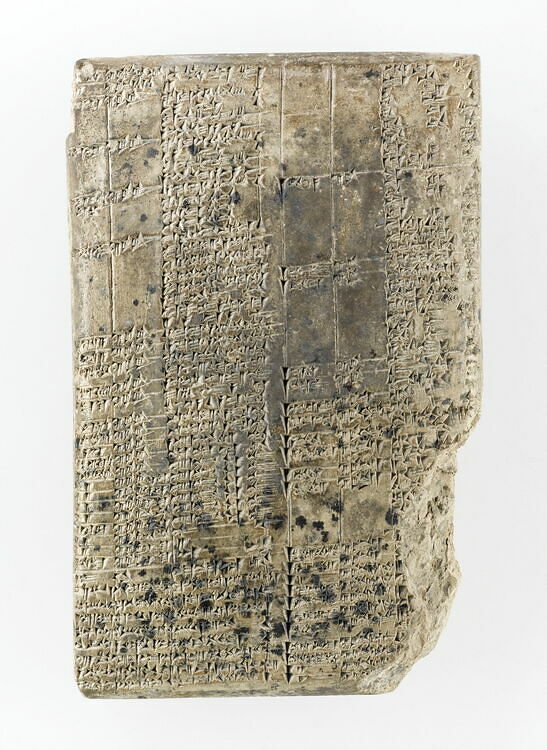 Dictionary with colophon. From Warka, ancient Uruk.