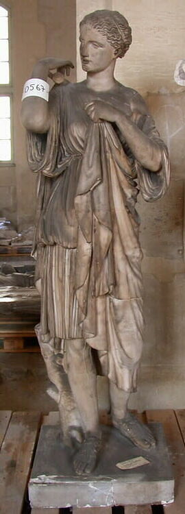 statue ; Tirage de Diane de Gabies - Louvre Collections