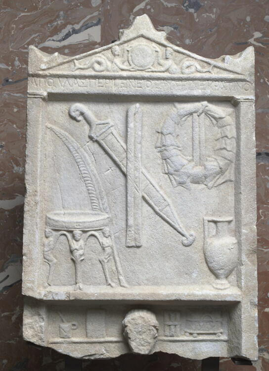 stèle funéraire d'Apollas Perigeneios