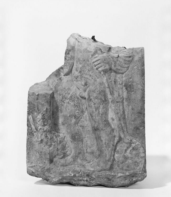 Dessin Original Signé Henri Laffillee - Stèle Funéraire Du IVe Siècle, Encre, Thème Architecture