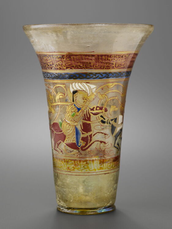 Beaker with riders - Syria - Mamluk art - 13th century - Louvre - OA 6131