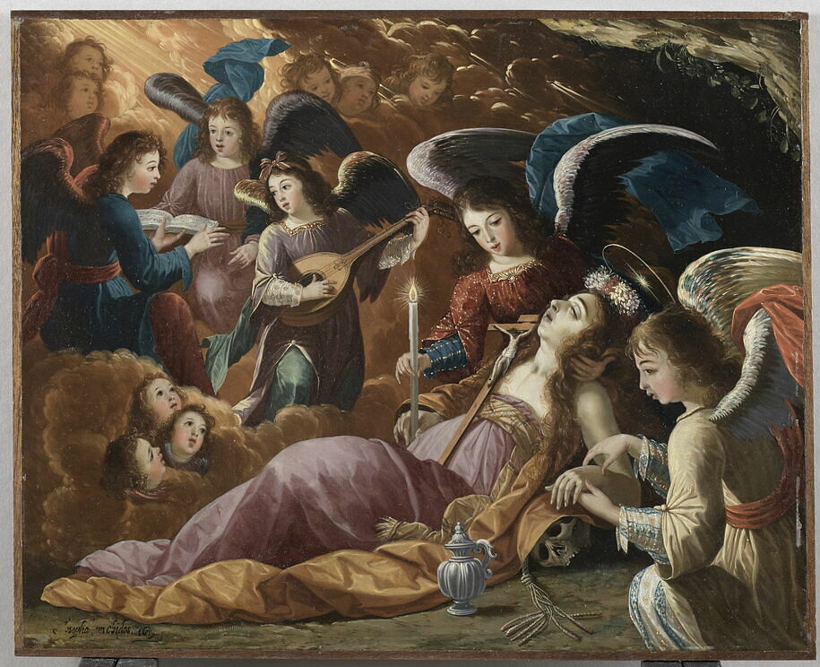 Madeleine pénitente confortée par les anges - Louvre Collections