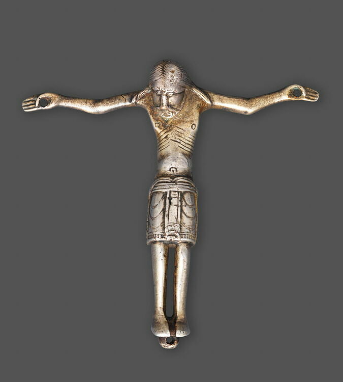 Christ roman en bronze d'un crucifix Louvre Collections