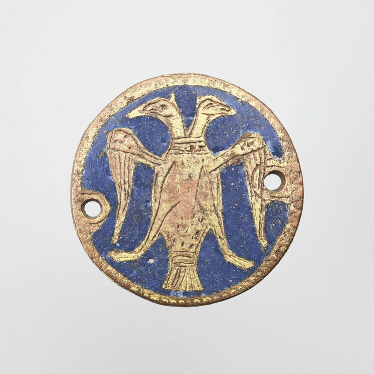 Médaillon Ancien En Or 14k - Empereur Romain Émaillé - Pendentif Vintage
