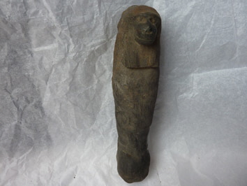 figurine de fils d'Horus ; masque de pseudo-momie de fils d'Horus