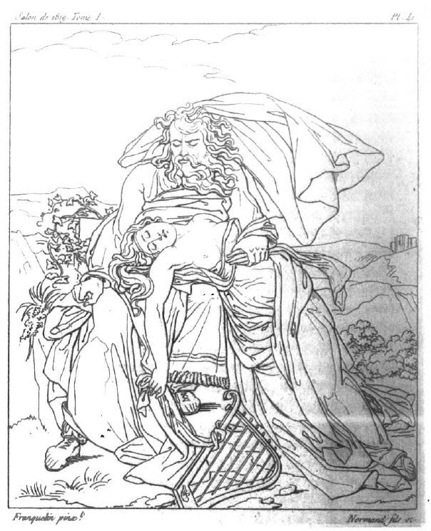 La Mort de Malvina, Franquelin, Jean-Augustin, XIXe siècle (1800 - 1900)